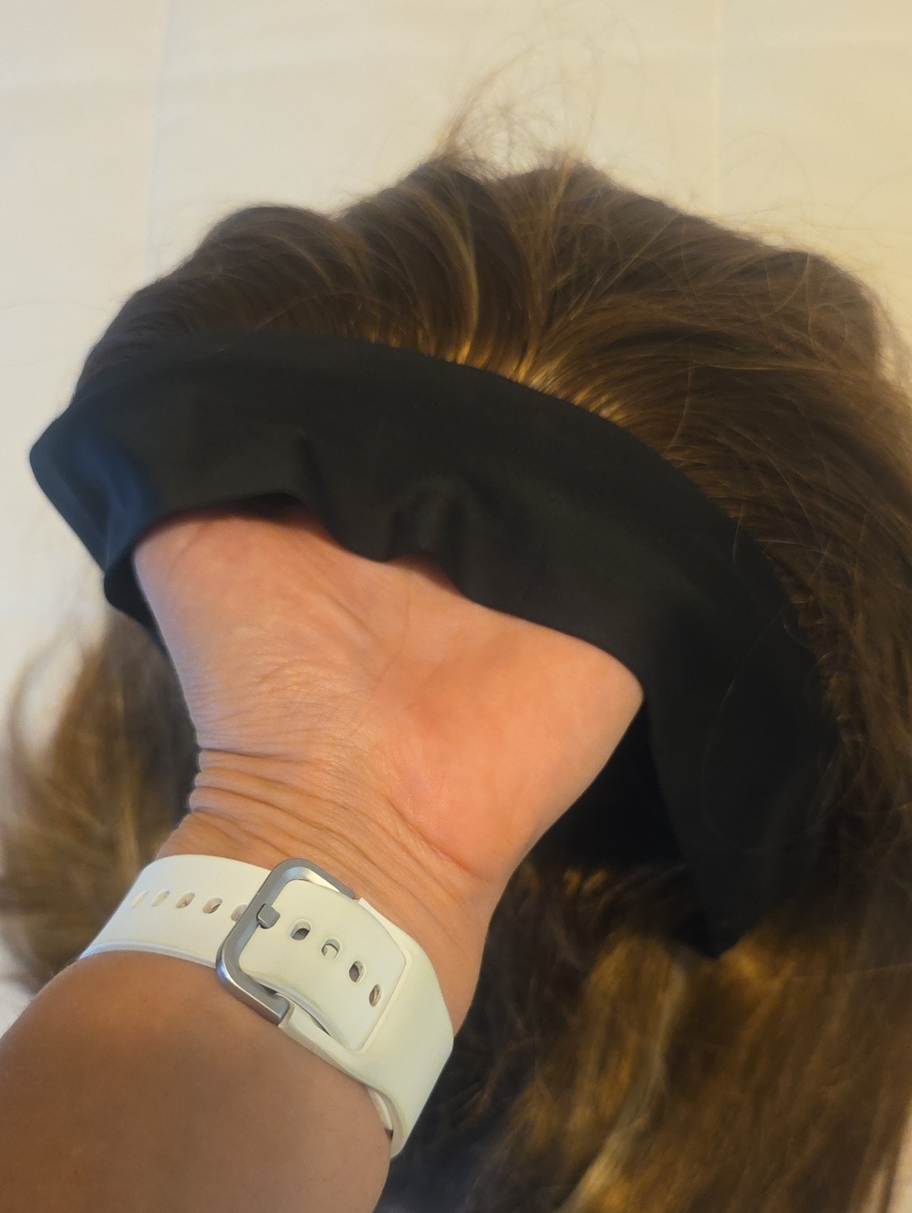 Synthetic Long Straight Women’s Hairpiece with Subtle Blonde Highlights - Picture 3 of 3